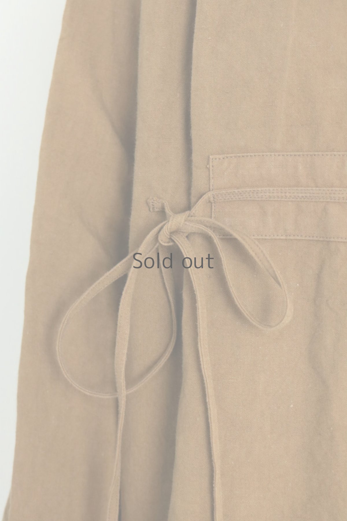 画像7: 【ササキチホ】アンティークリネン×染め　フォークロアスモック（茶色・ロング丈） (7)