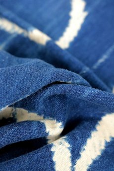 画像7: 【西アフリカ】手織り藍染め絞りの綿（手のひら） (7)