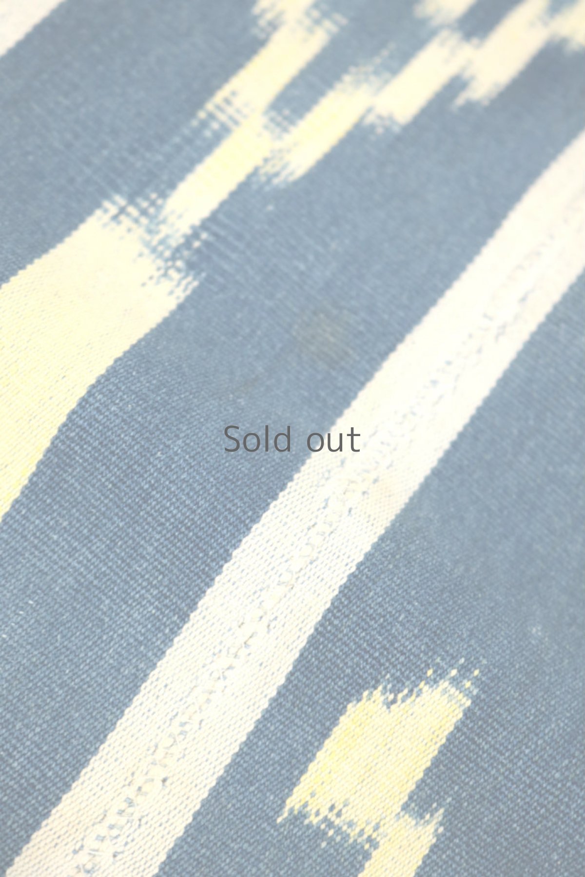 画像5: 【コートジボワール】手織り藍染めストライプ模様の綿（バウレ族/藍と黄） (5)