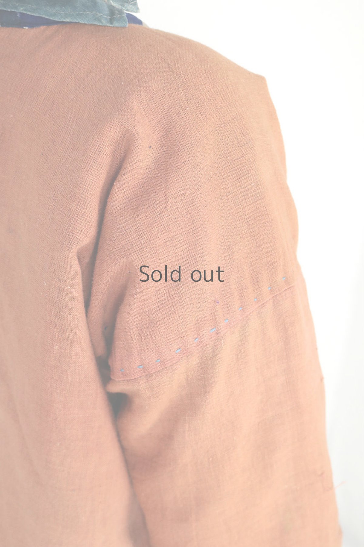 画像10: 【ササキチホ】古布　狩人風ロングコート（朱色/背守り） (10)