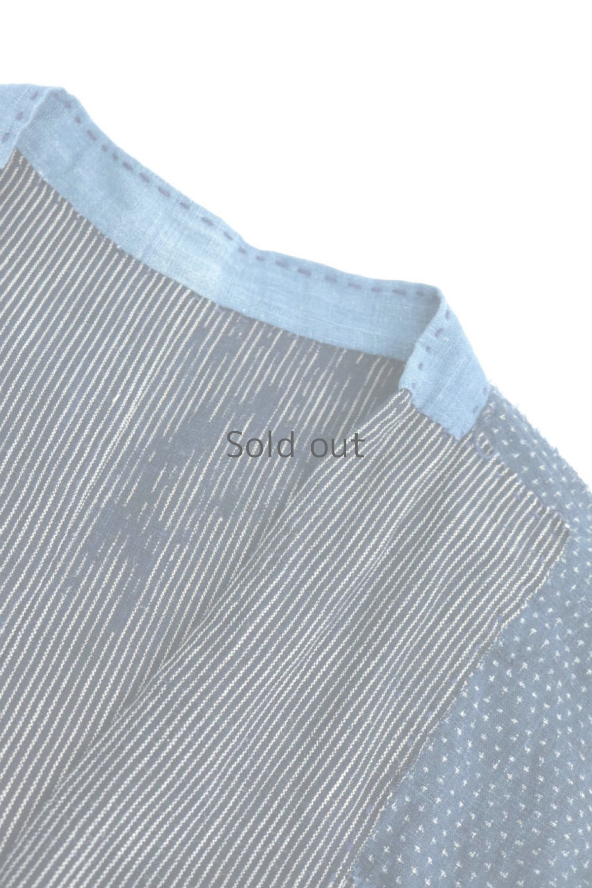 画像6: 【ササキチホ】藍染襤褸古布　パッチワーク野良着コート (6)