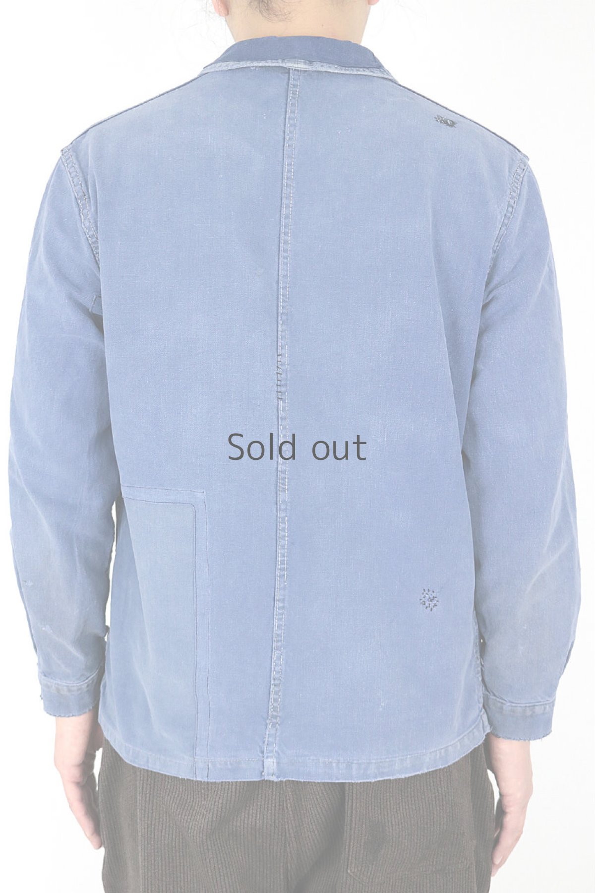 画像5: 【MITSUGU SASAKI】ビンテージリメイク　さりげないパッチワーク　ワークジャケット (5)