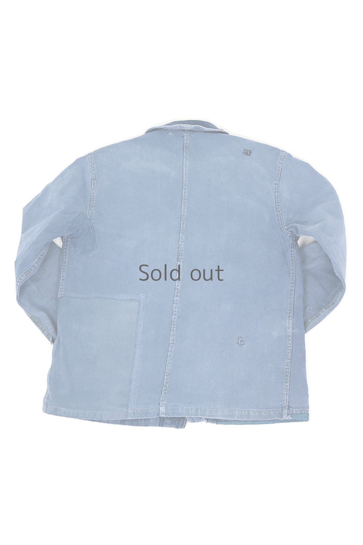 画像2: 【MITSUGU SASAKI】ビンテージリメイク　さりげないパッチワーク　ワークジャケット (2)