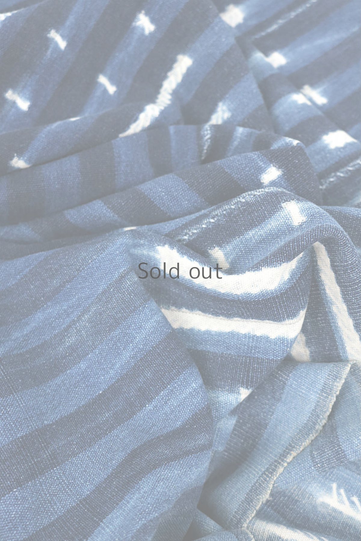 画像9: 【西アフリカ】手織り藍染め絞りの綿（ストライプ） (9)