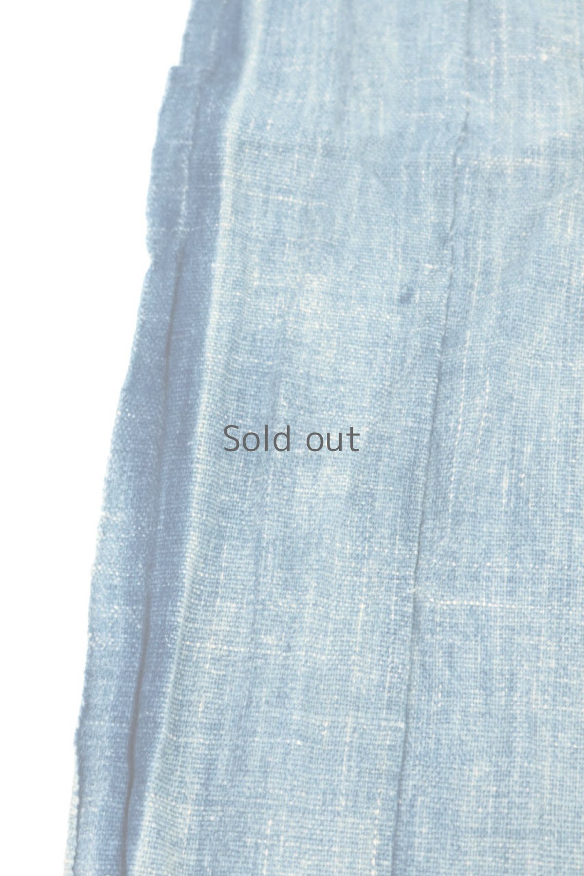 画像4: 【西アフリカ】手織り藍染め綿　ショール（薄い藍色） (4)