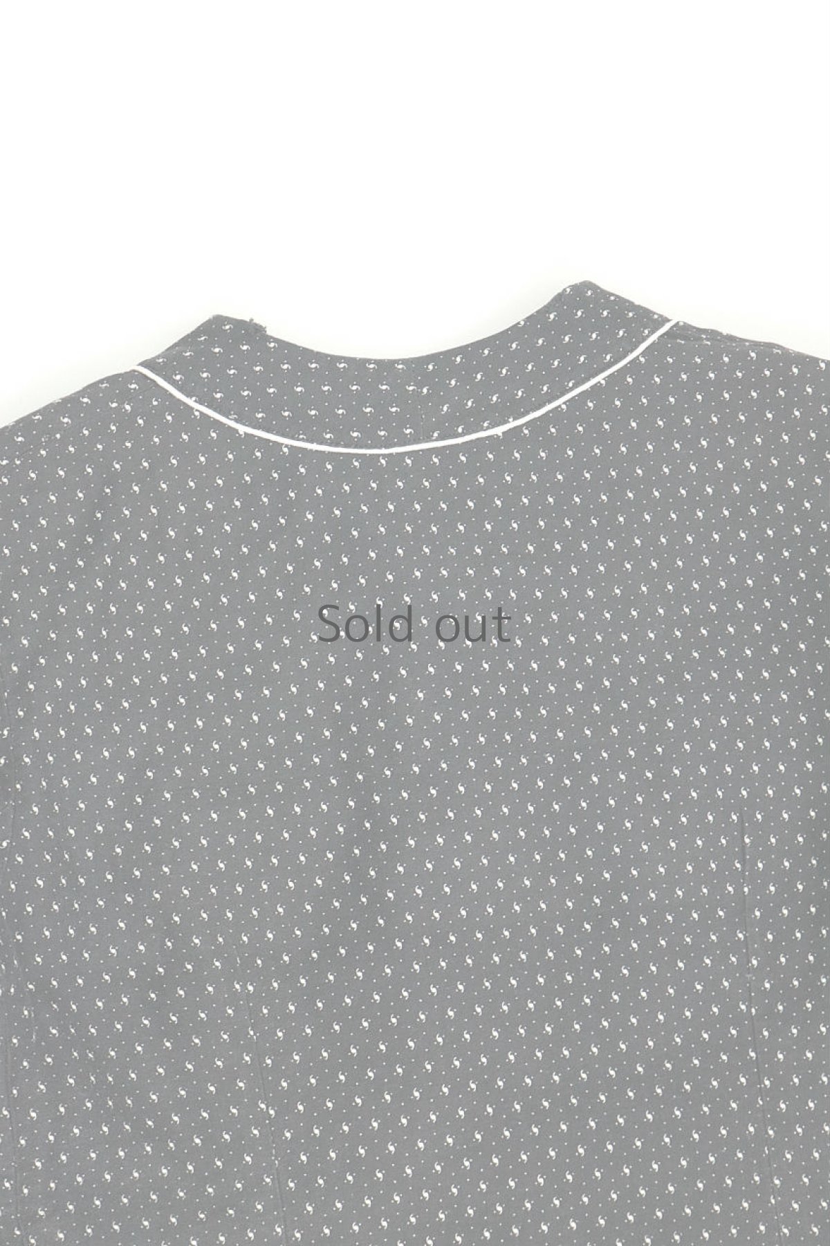 画像12: 【フランス】1940年代頃のブラック柄ワークドレス (12)