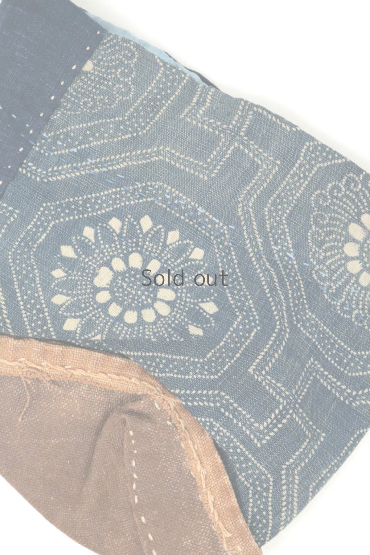 画像7: 【桃雪】古布　つれてってポシェ（羊羽さんの手染め糸/酒袋/リバーシブル） (7)