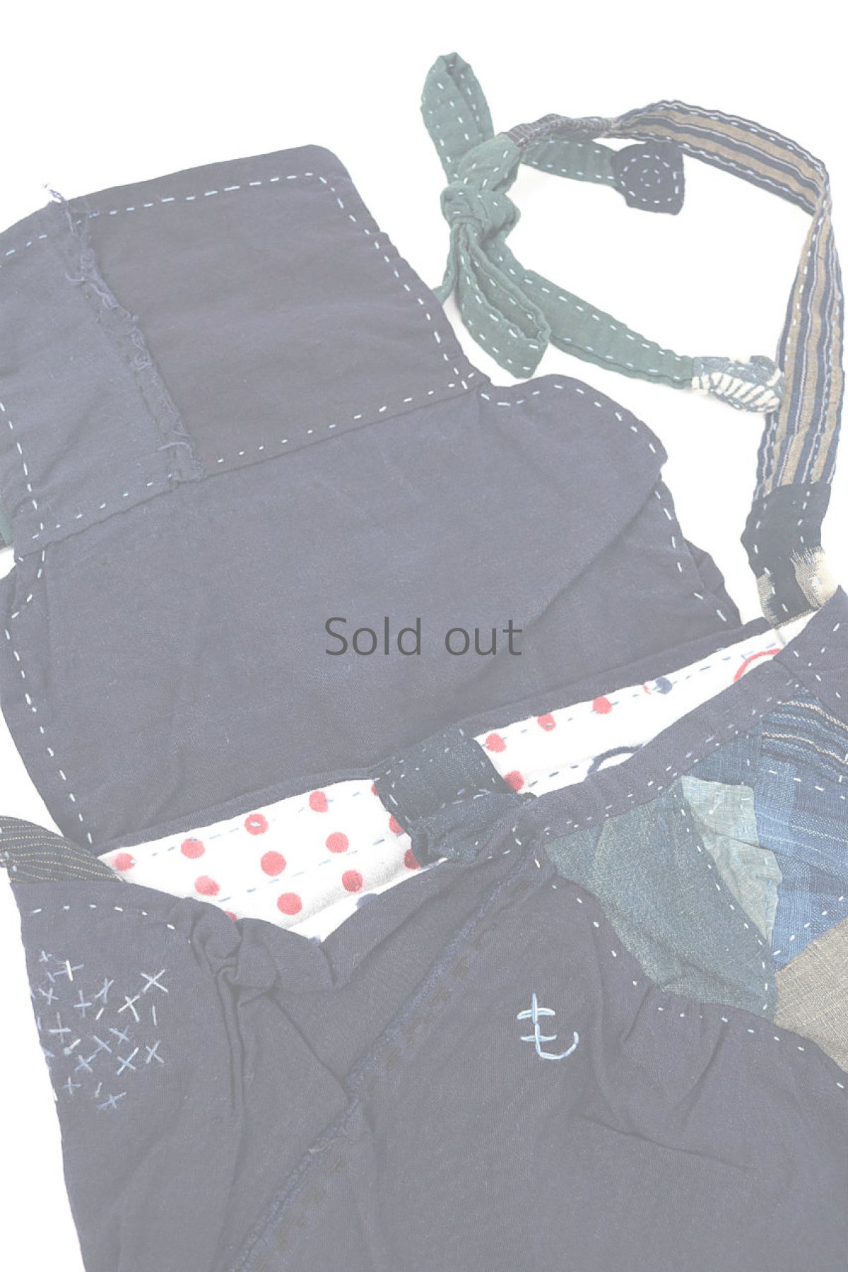 画像5: 【桃雪】古布　美少年（あくまで妄想）のたっつけショルダー(羊羽さんの手染め糸/リバーシブル/) (5)