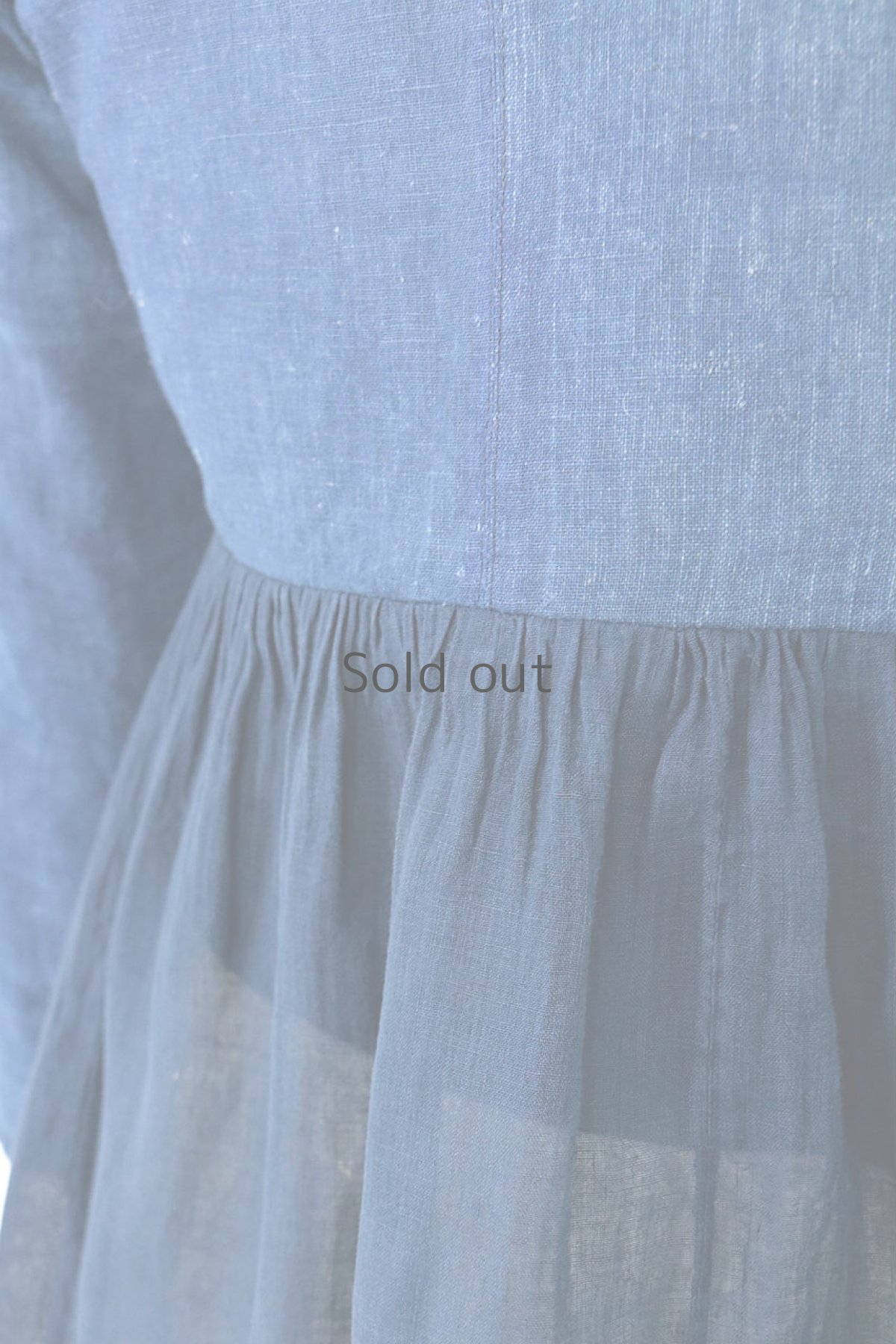 画像11: 【ササキチホ】古布　カシュクールブラウス（藍染古布とアンティークコットン） (11)