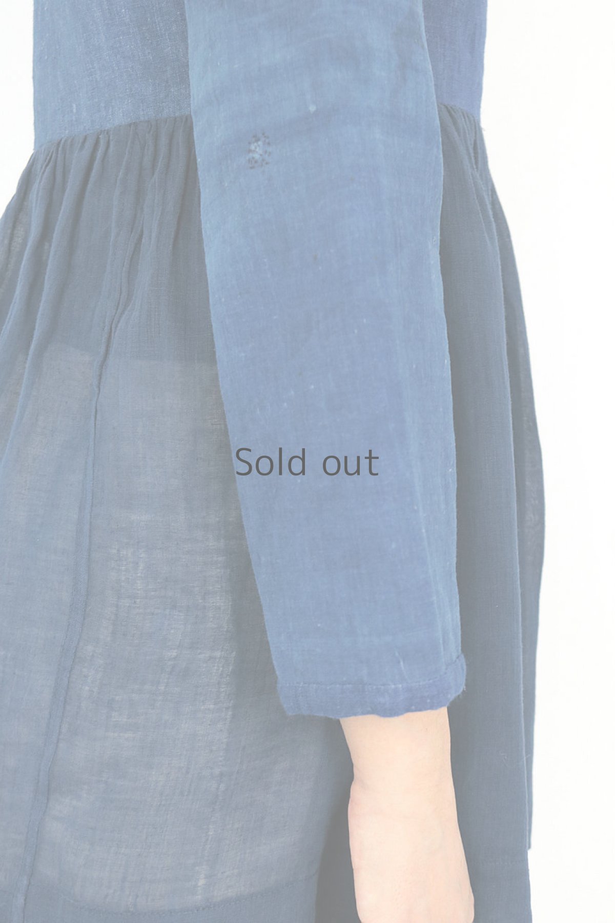 画像10: 【ササキチホ】古布　カシュクールブラウス（藍染古布とアンティークコットン） (10)