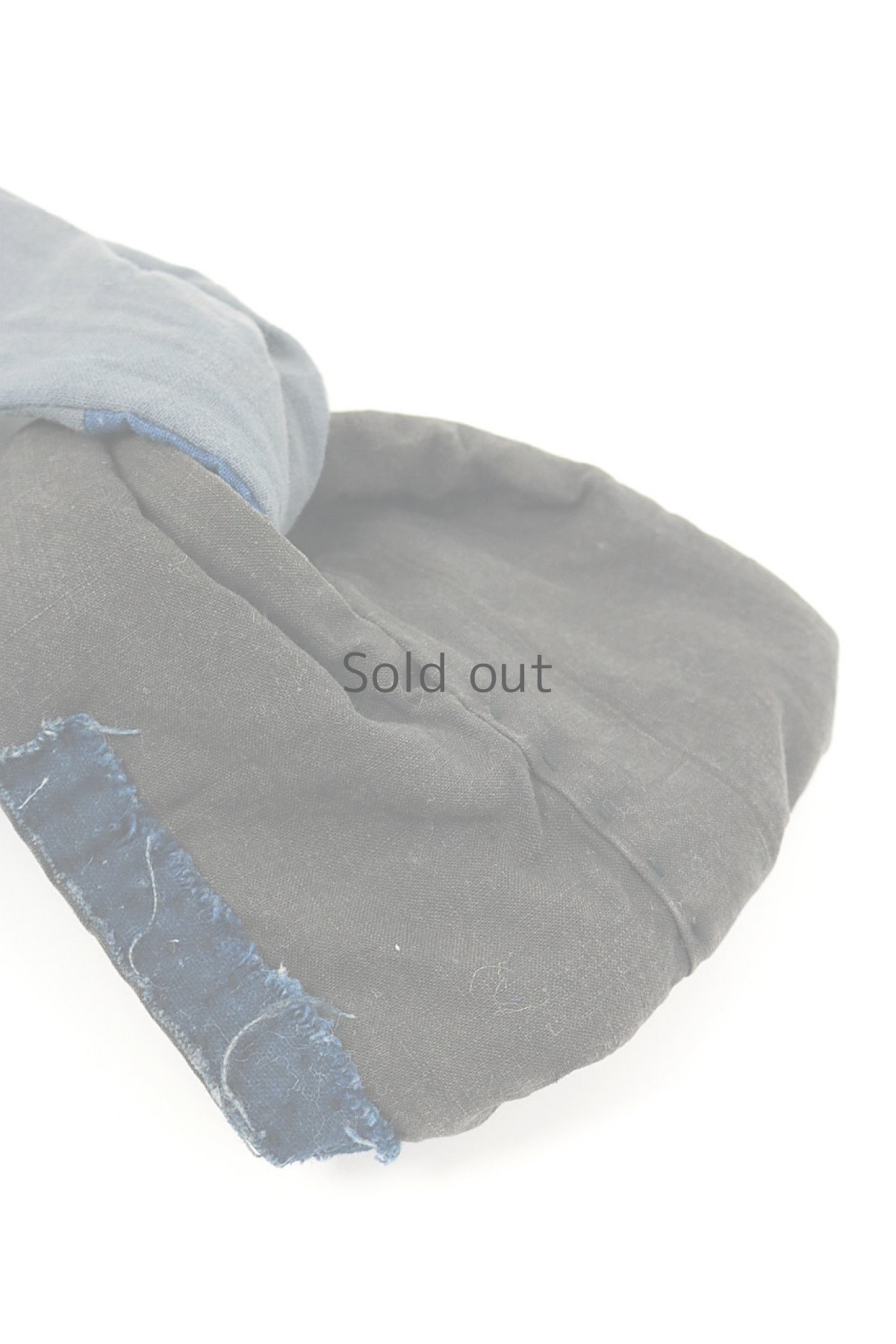 画像3: 【ササキチホ】古布　厚手の中綿ヘアバン（黒とグレーと藍） (3)