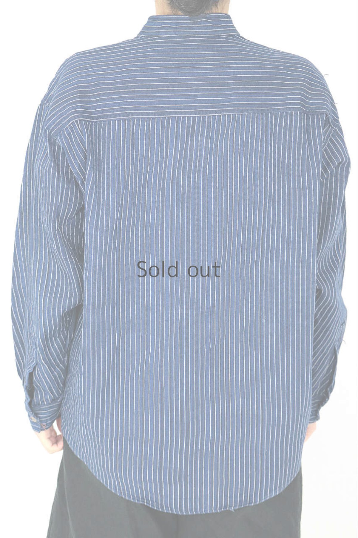 画像5: 【ドイツ】フィッシャーマン　フルオープンシャツ（インディゴストライプ） (5)