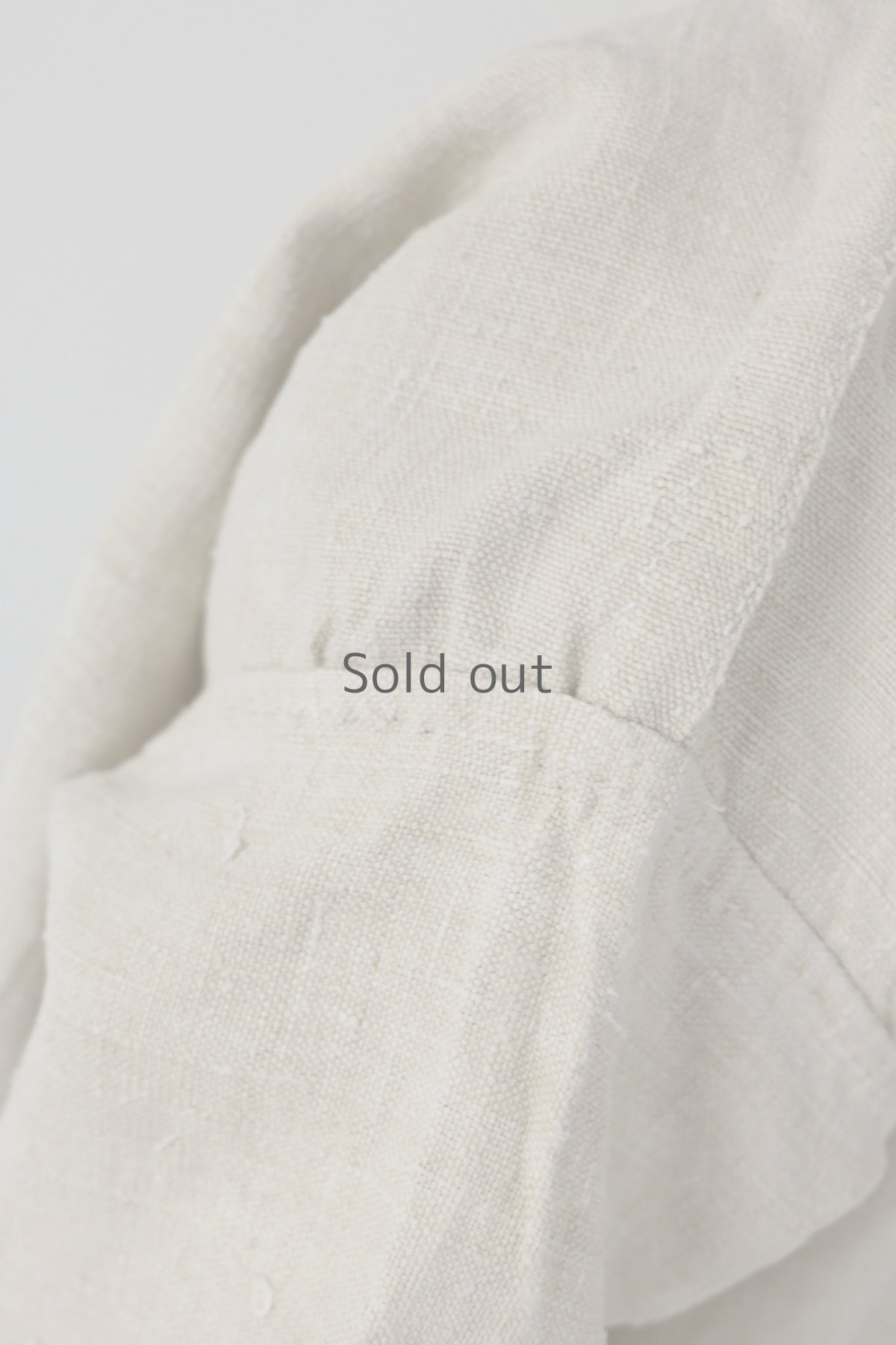 画像6: 【フランス】アンティークリネン 長袖UネックAラインワンピース（生成色） (6)