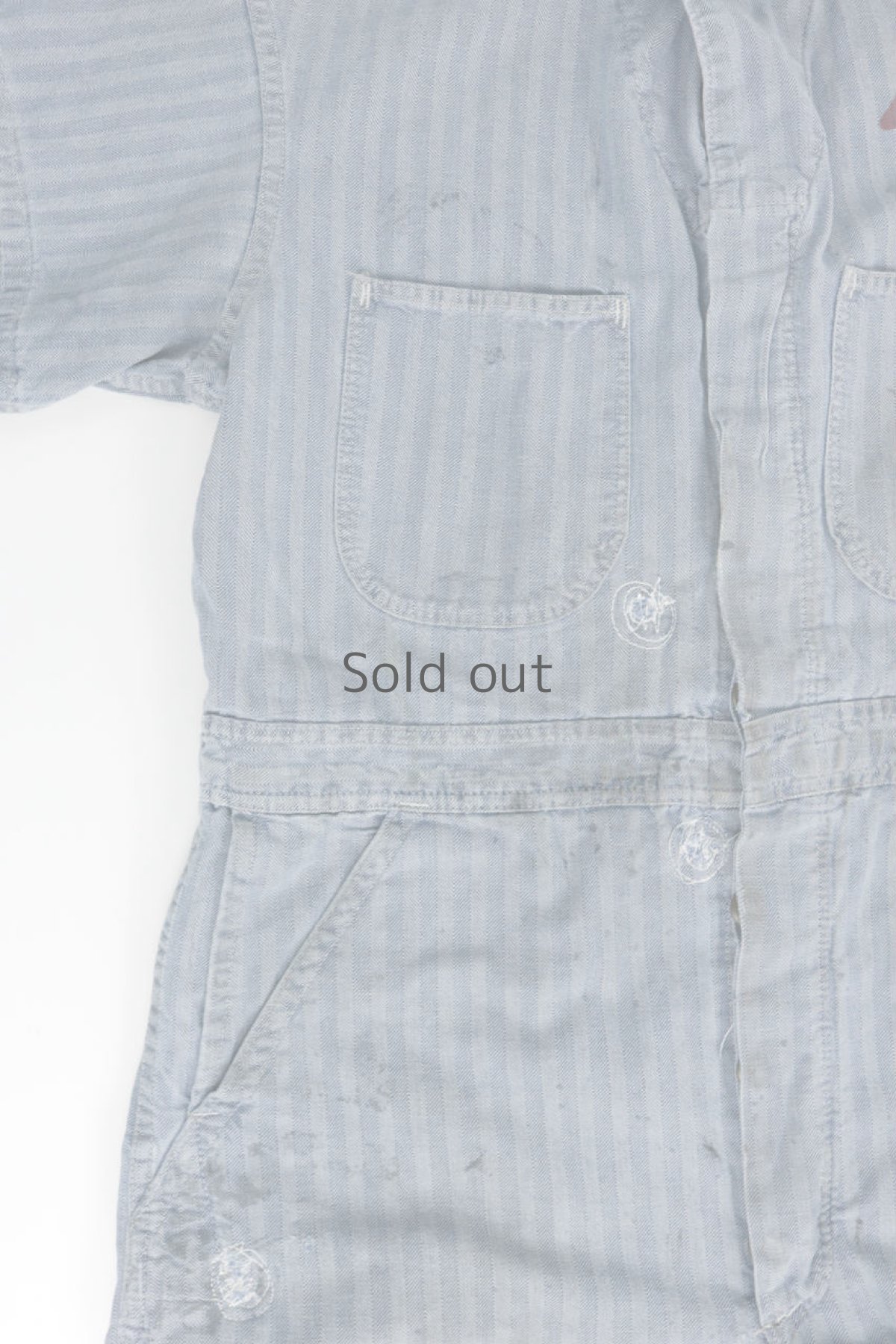 画像8: 【アメリカ】1960年代 ヘリンボーンコットンのツナギ (8)