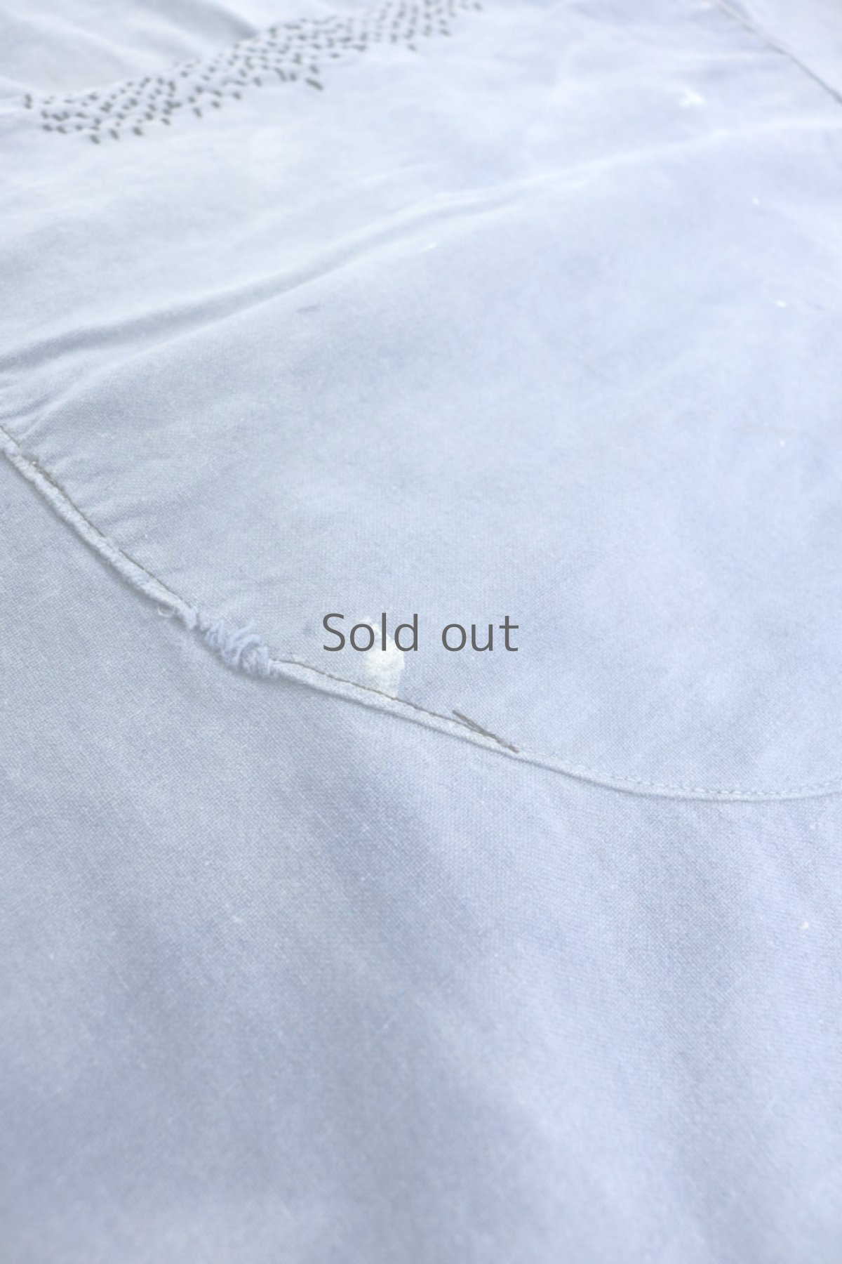 画像4: 【フランス】ビンテージ　リペアしたワークエプロン (4)