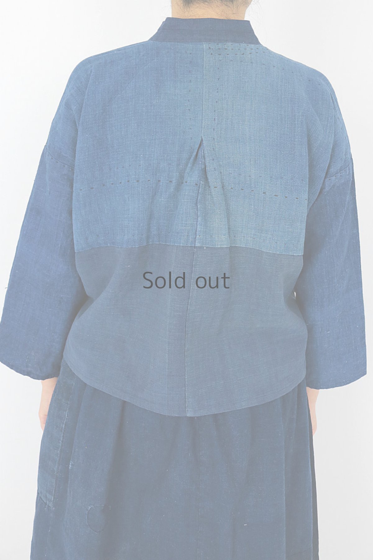 画像5: 【ササキチホ】藍染古布　ベトナムの少数民族風シャツ (5)