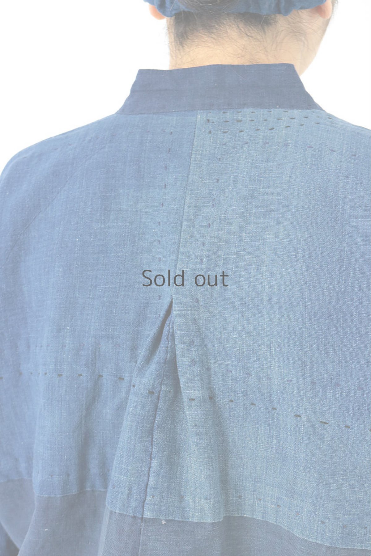 画像9: 【ササキチホ】藍染古布　ベトナムの少数民族風シャツ (9)