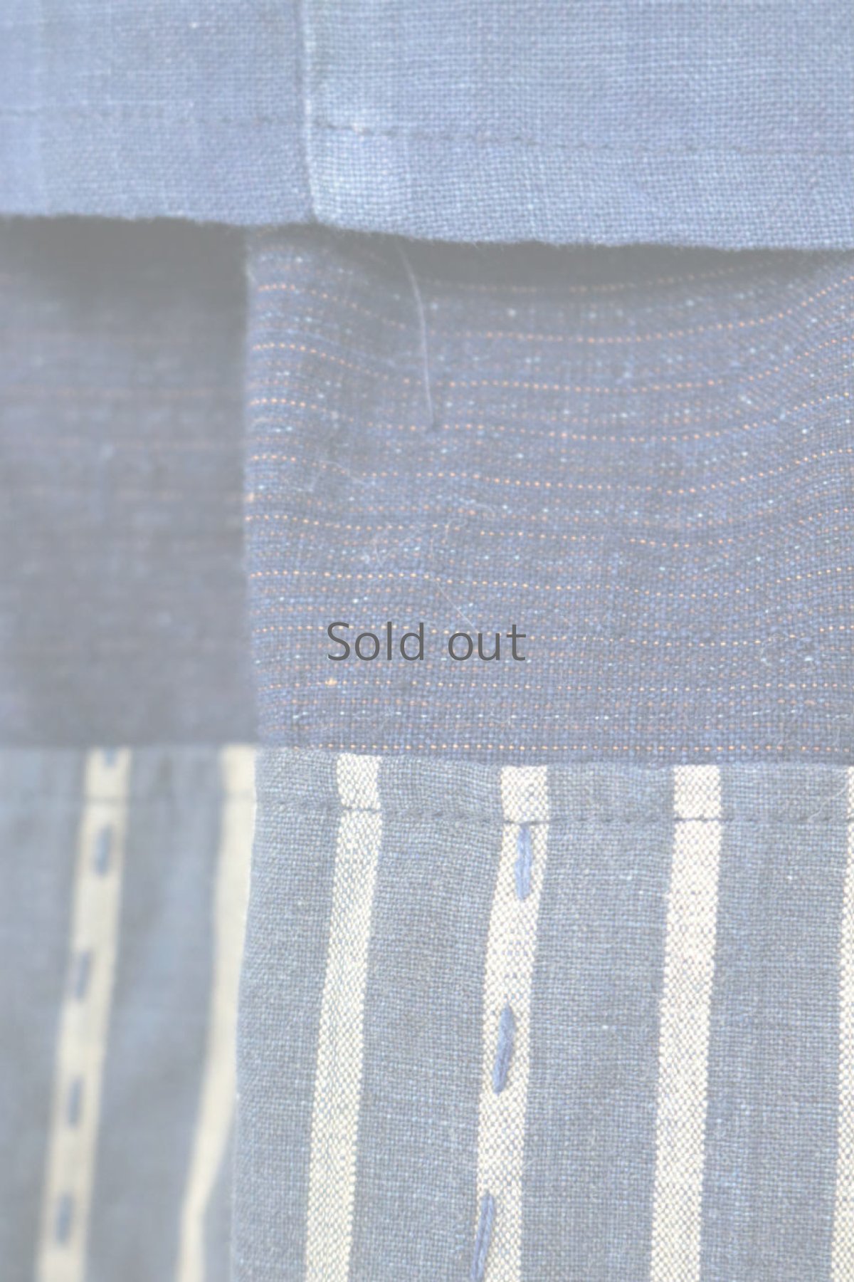 画像10: 【ササキチホ】農婦シリーズ　藍染ストライプのパッチワークスカート (10)