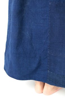 画像11: 【ササキチホ】農婦シリーズ　濃い藍のパッチワークスカート（リバーシブル） (11)