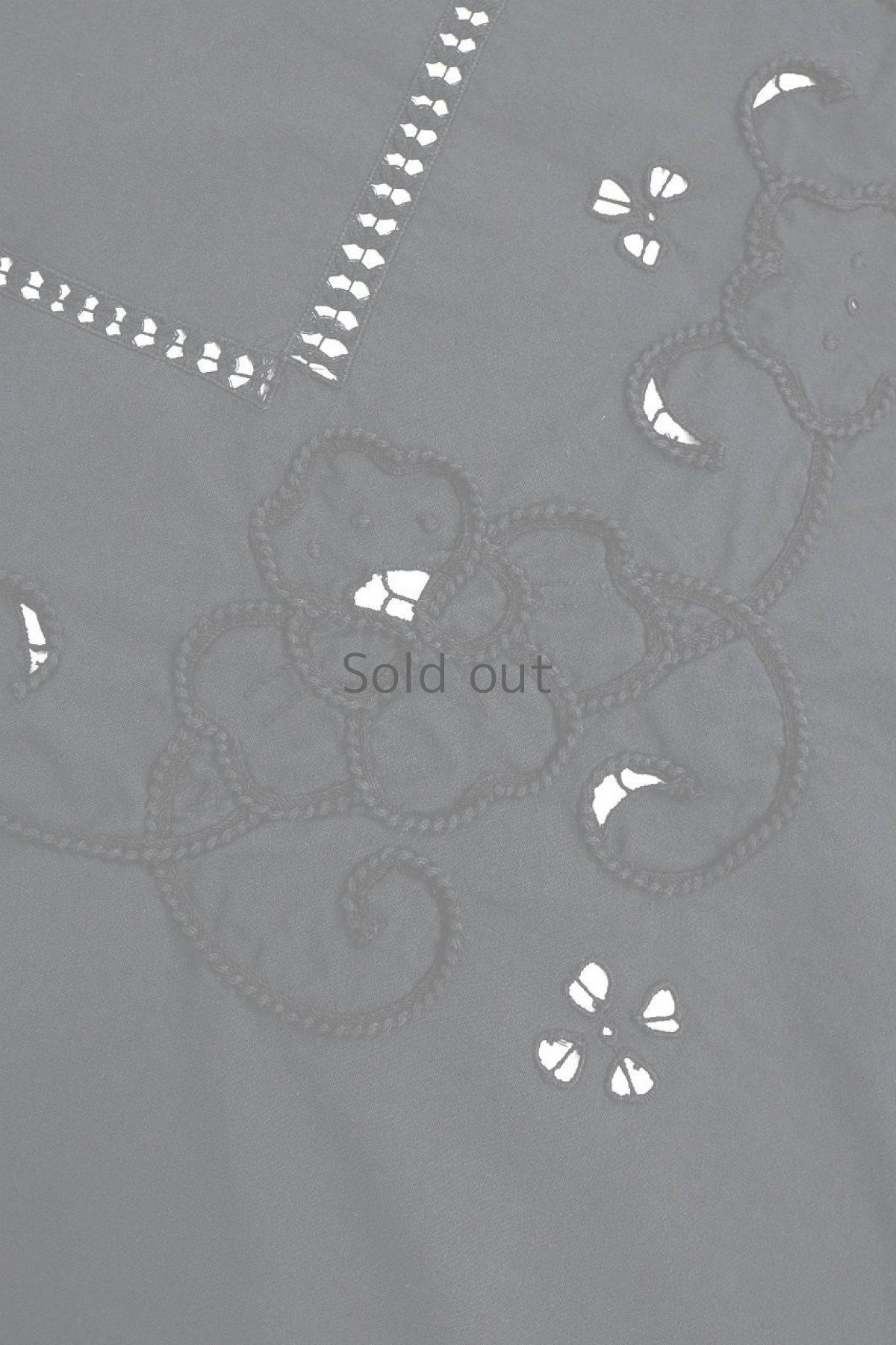 画像3: 【フランス】アンティークレース×染　カットワーク刺繍　敷物（四角） (3)