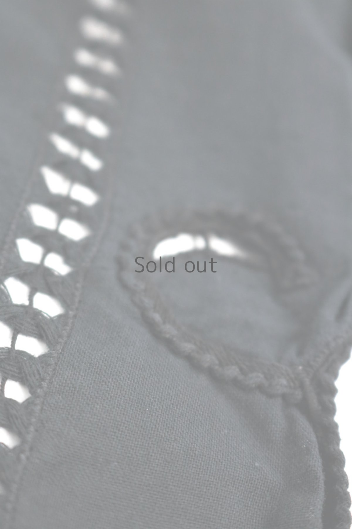 画像5: 【フランス】アンティークレース×染　カットワーク刺繍　敷物（四角） (5)