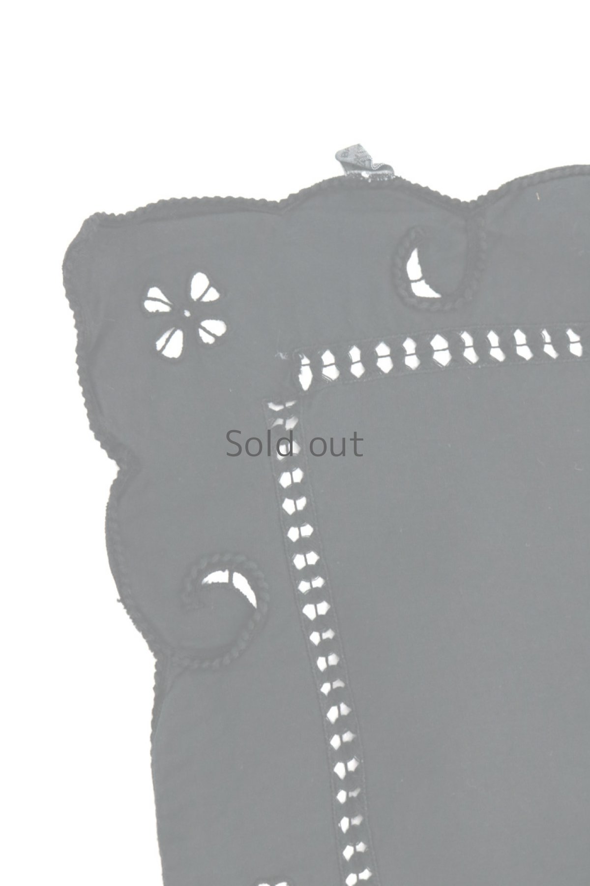 画像2: 【フランス】アンティークレース×染　カットワーク刺繍　敷物（四角） (2)