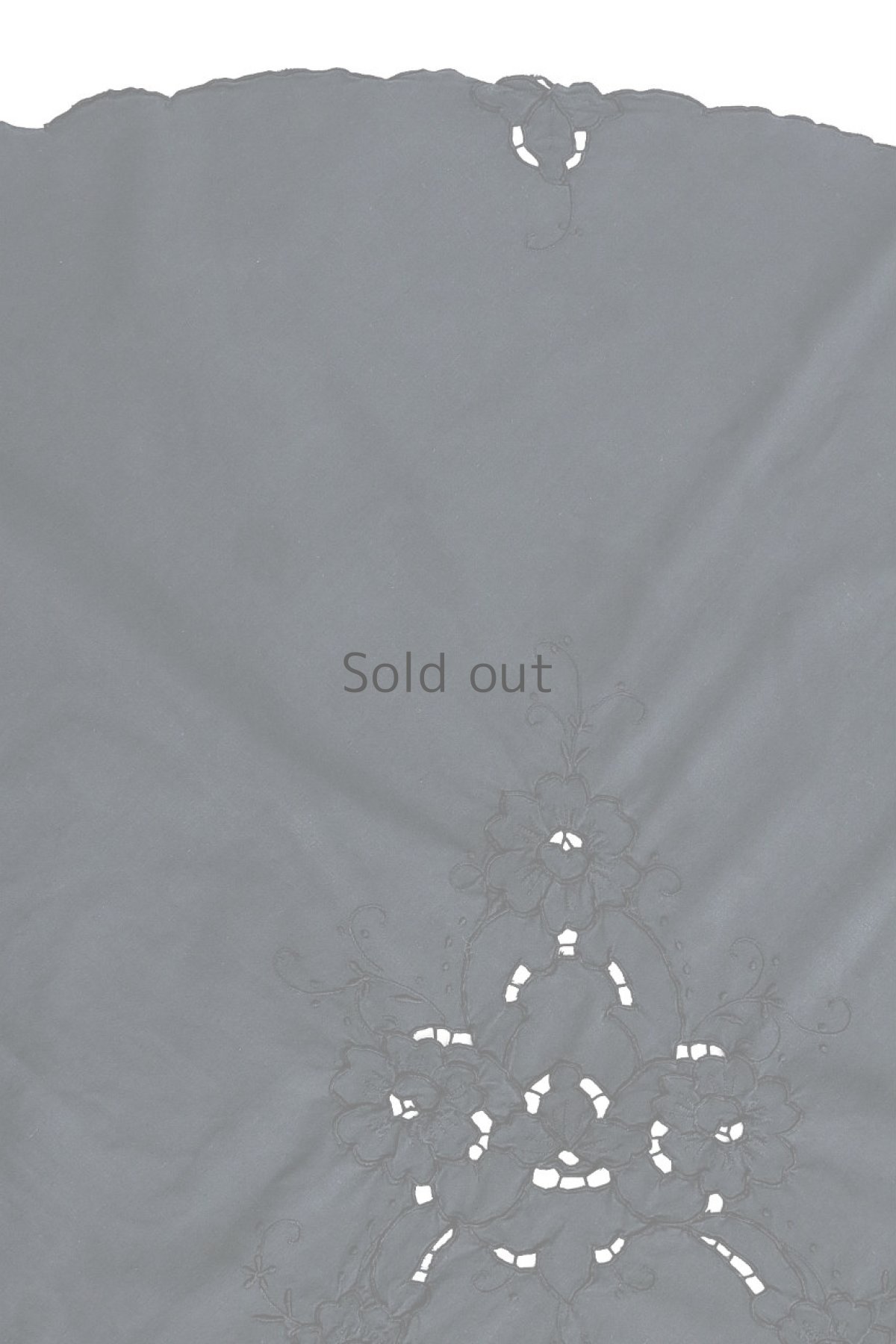 画像5: 【フランス】アンティークレース×染　カットワーク刺繍　大きなテーブルクロス（円卓） (5)