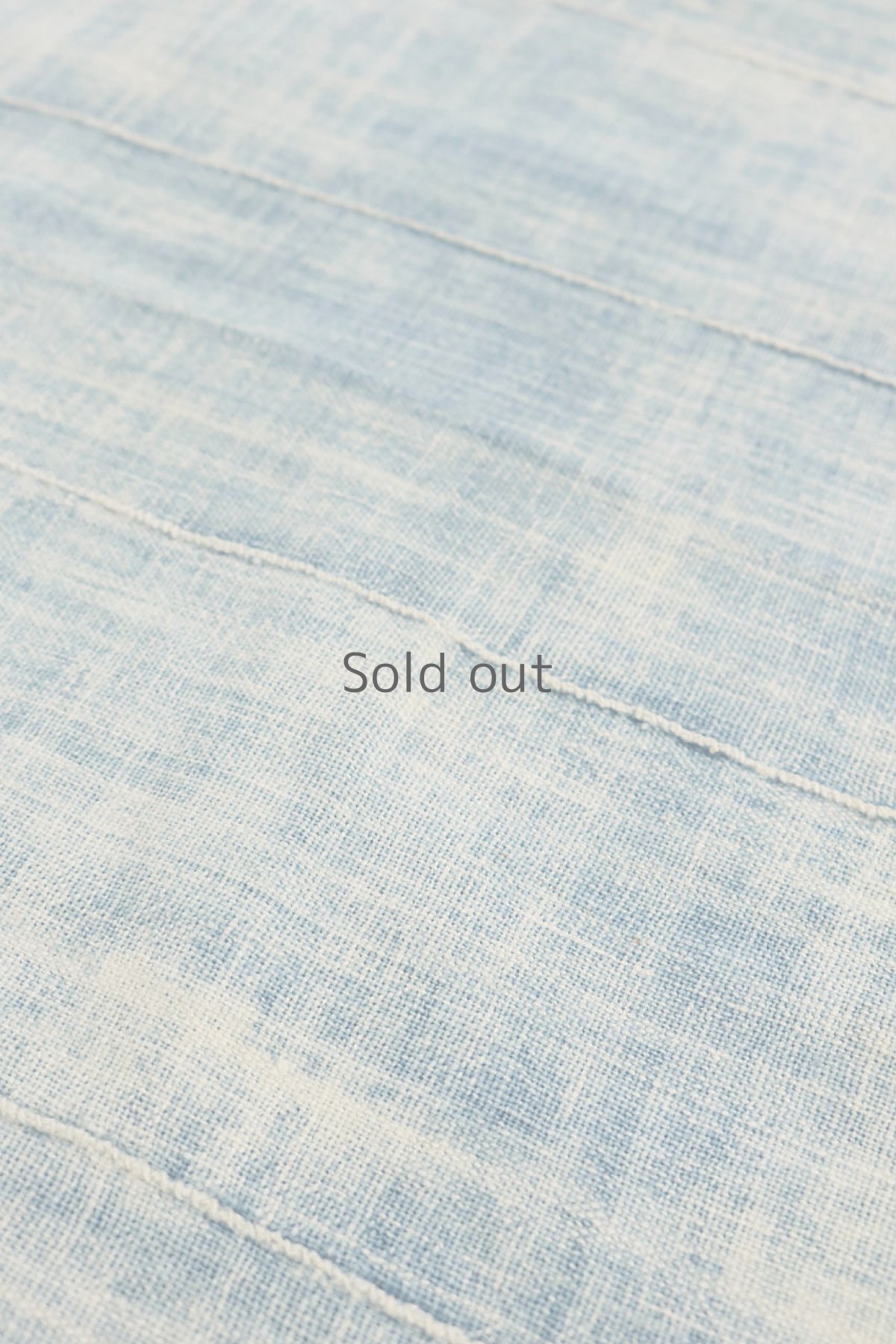 画像5: 【西アフリカ】手織り藍染め綿　ショール（薄い藍色） (5)