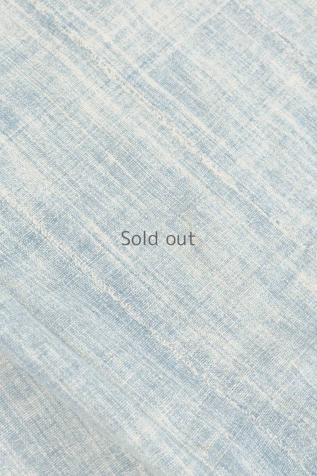 画像6: 【西アフリカ】手織り藍染め綿　ショール（薄い藍色） (6)