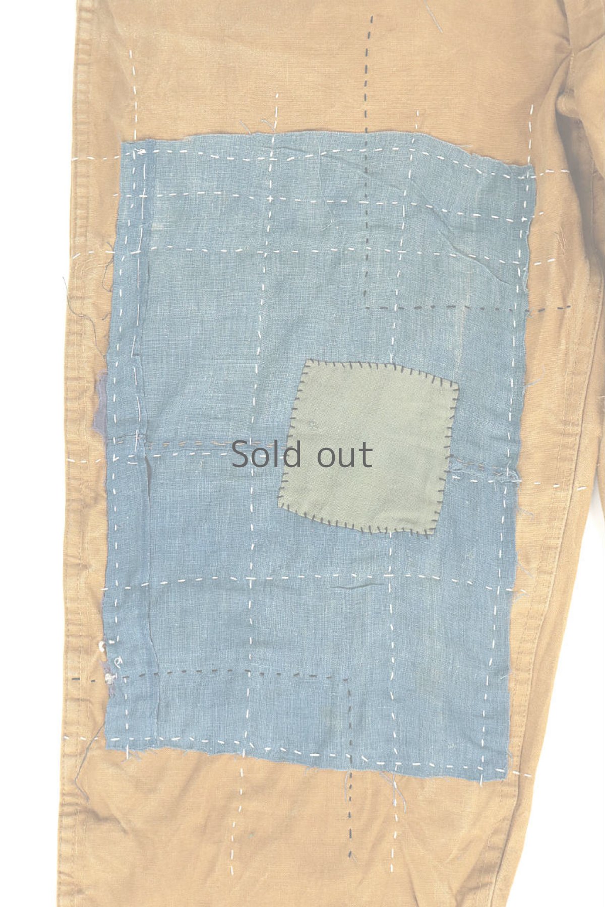 画像8: 【MITSUGU SASAKI】ビンテージリメイク＋古布　パッチワークダックパンツ（ボロ） (8)