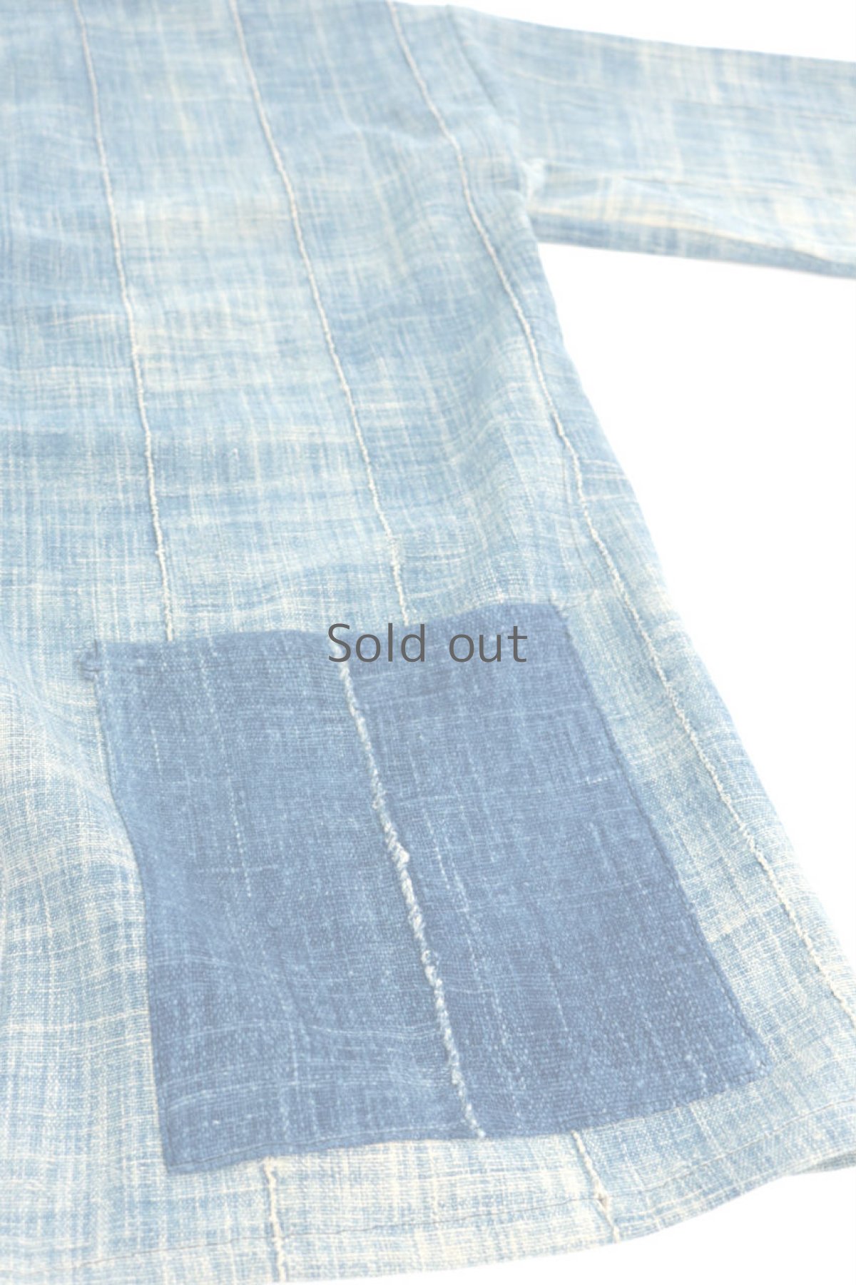 画像8: 【ササキチホ】手織り藍　羽織り（アフリカンインディゴ/ミドル丈） (8)