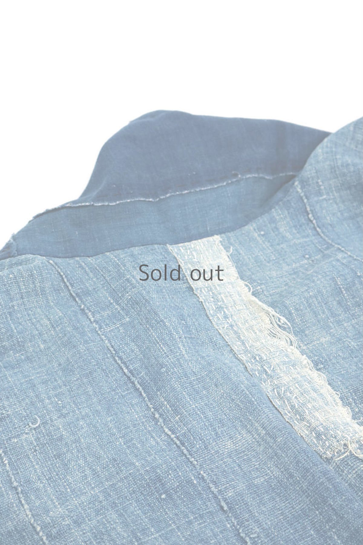 画像12: 【ササキチホ】手織り藍×古布　羽織り（アフリカンインディゴ/ロング丈） (12)