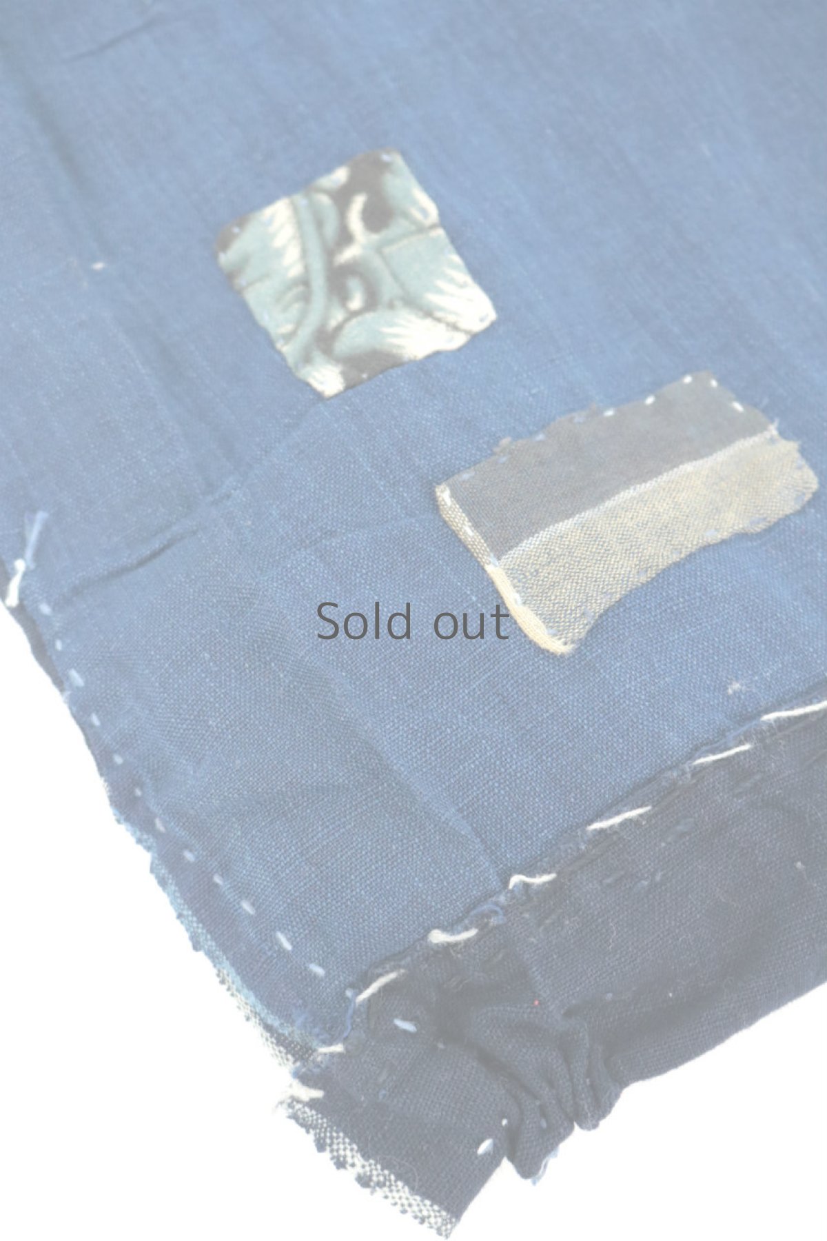 画像7: 【桃雪】藍染古布　ほっそい取っ手のやや小さめバック(リバーシブル) (7)