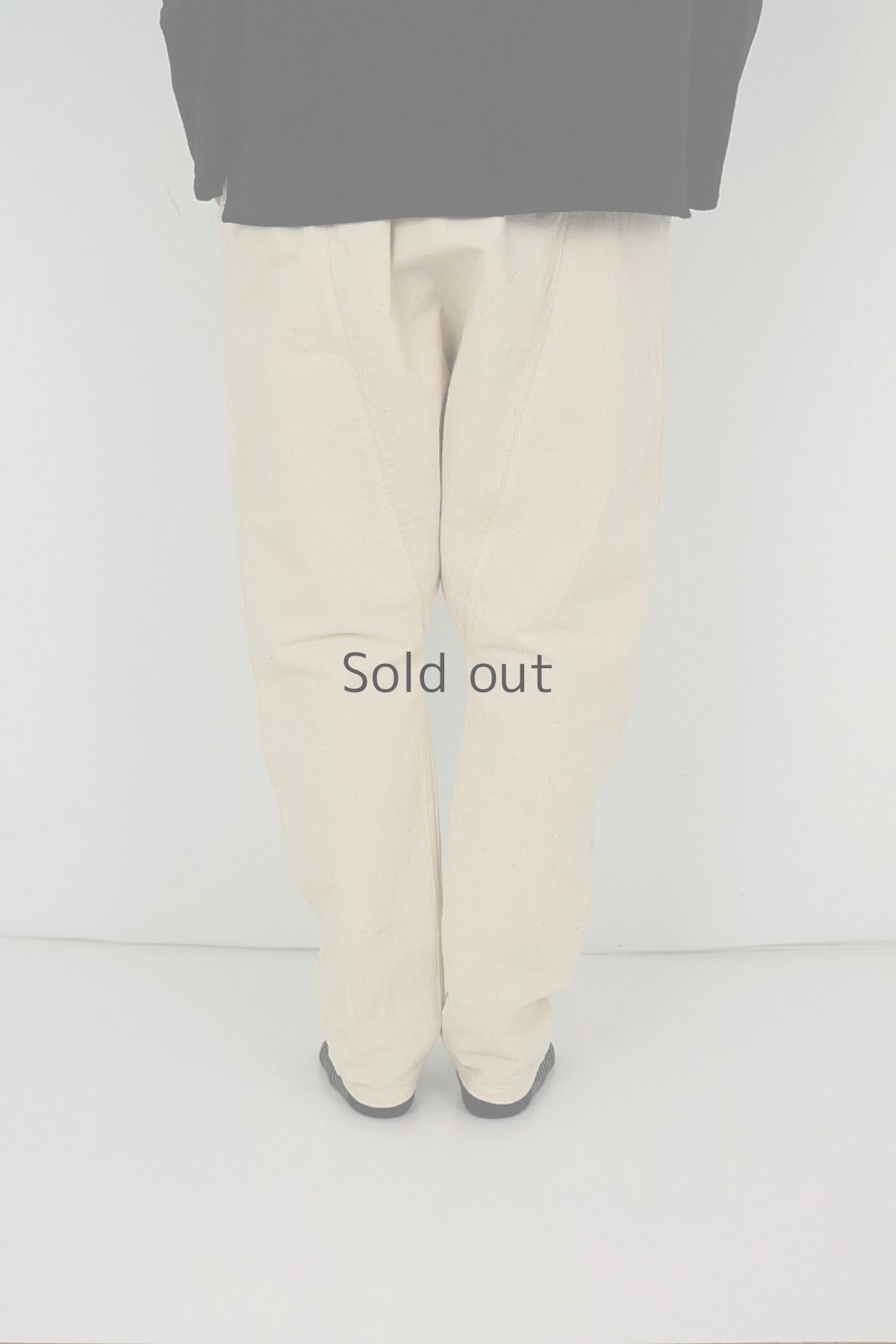 画像4: 【ササキチホ】アンティークリネン　サルエルパンツ（白） (4)