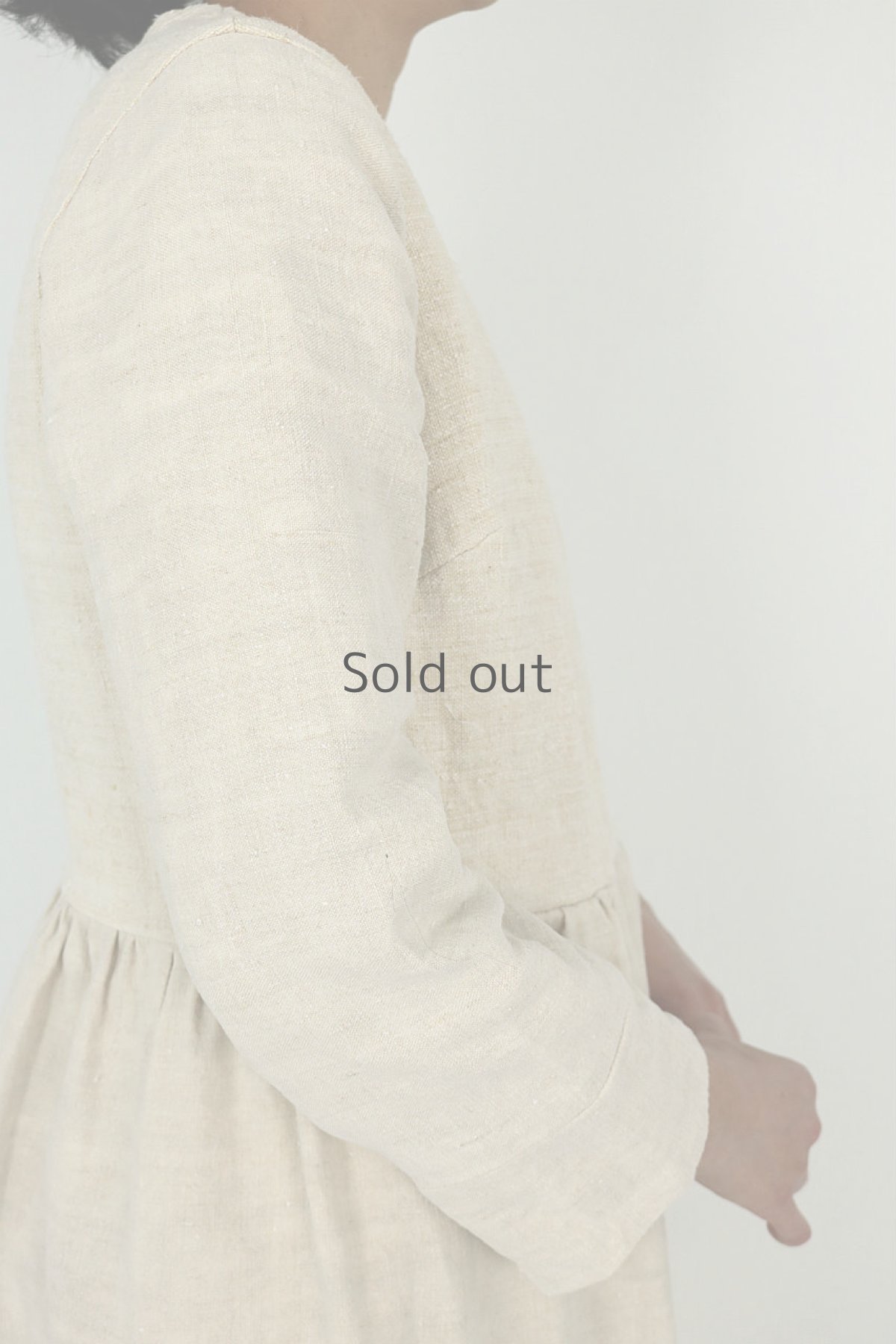 画像7: 【ササキチホ】アンティークリネン　カシュクールワンピース（生成り） (7)