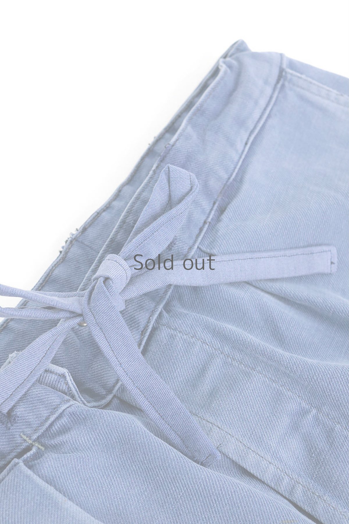 画像7: 【MITSUGU SASAKI】ビンテージ×リメイク　ワイドワークパンツ(ウエストひも） (7)