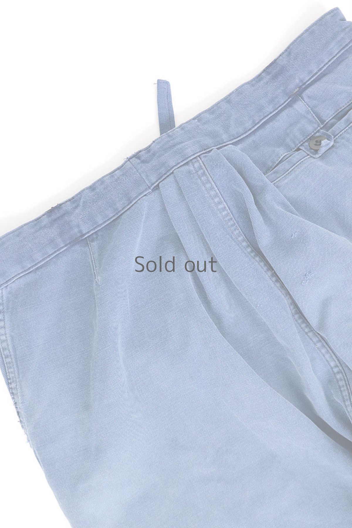 画像12: 【MITSUGU SASAKI】ビンテージ×リメイク　ワイドワークパンツ(ウエストひも） (12)