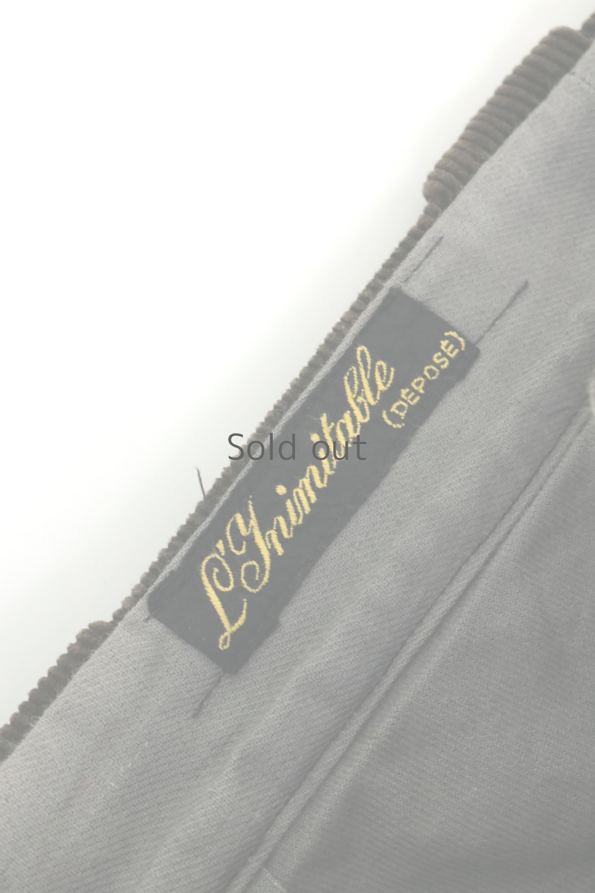 画像10: 【フランス】１９５０年代頃の太畝ブラウンコーデュロイパンツ（L'Inimitable） (10)