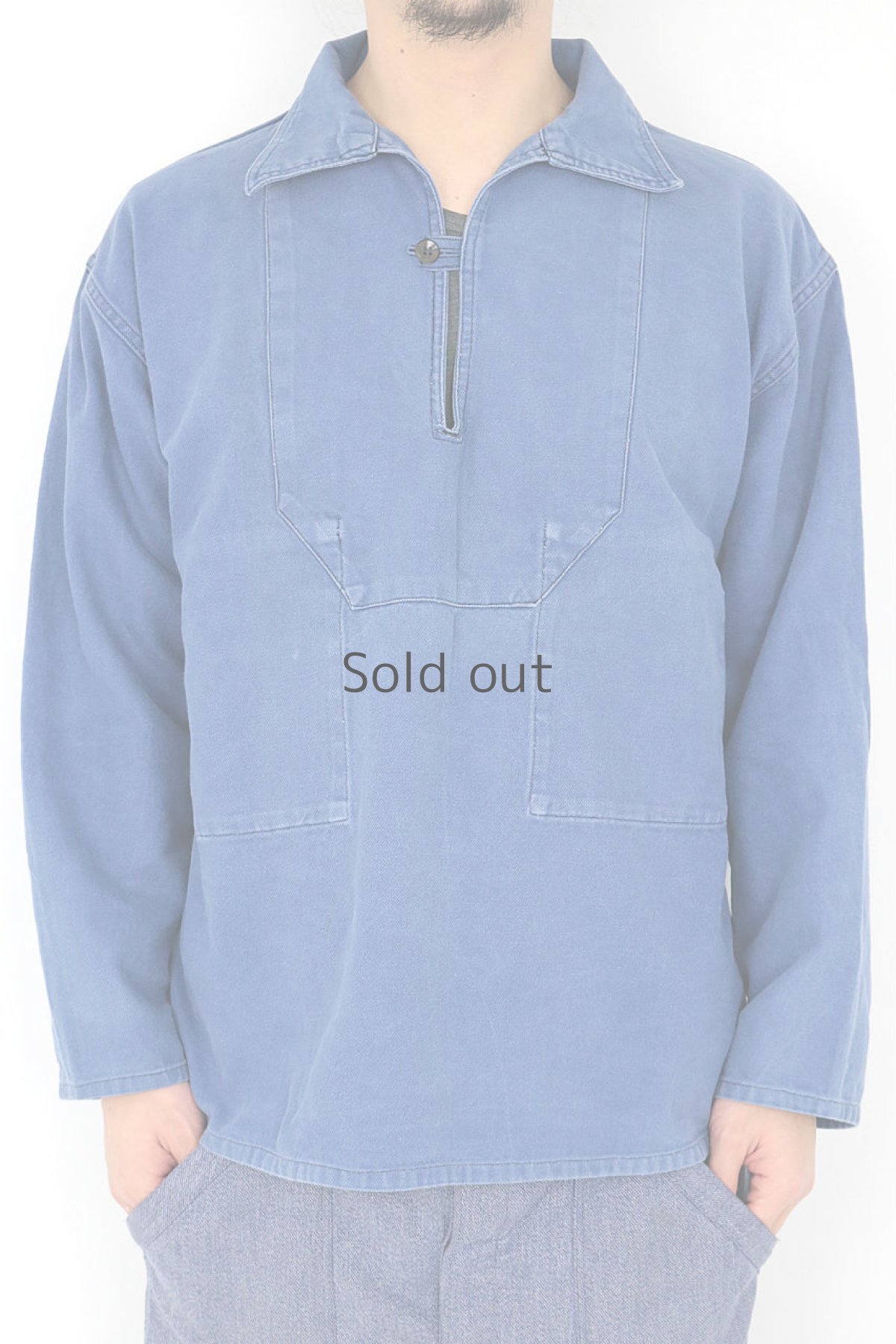 画像2: 【フランス】ビンテージ　セーラーワークシャツ (2)