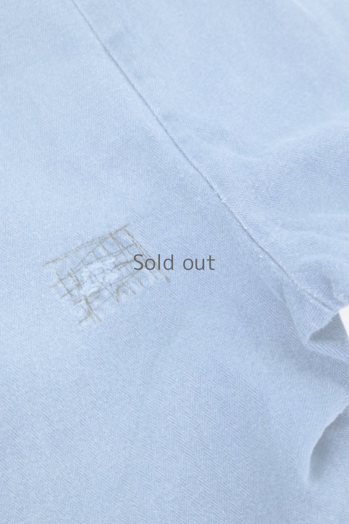 画像12: 【MITSUGU SASAKI】ビンテージ×リメイク　超ハイウエスト　ワークパンツ(色あせブルー) (12)