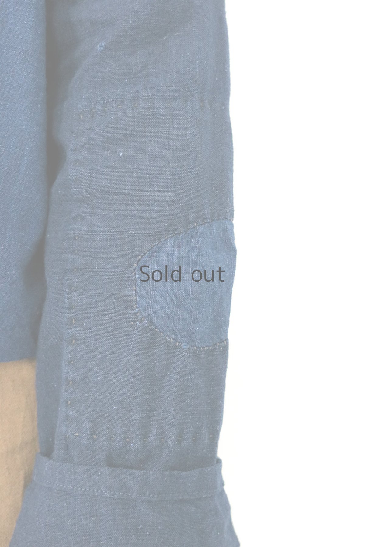 画像7: 【ササキチホ】藍染古布　インディゴブルー　フォークロアブラウス（前開き/背中刺し子） (7)