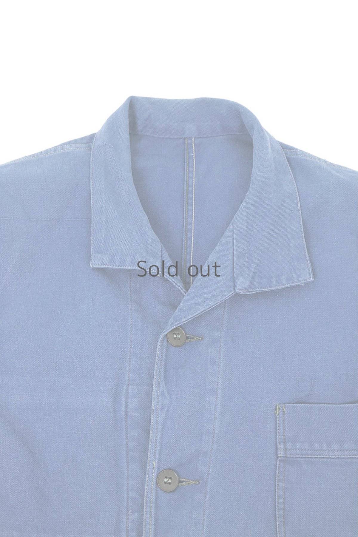 画像5: 【フランス】1970年代　ブルーコットン　ワークジャケット (5)