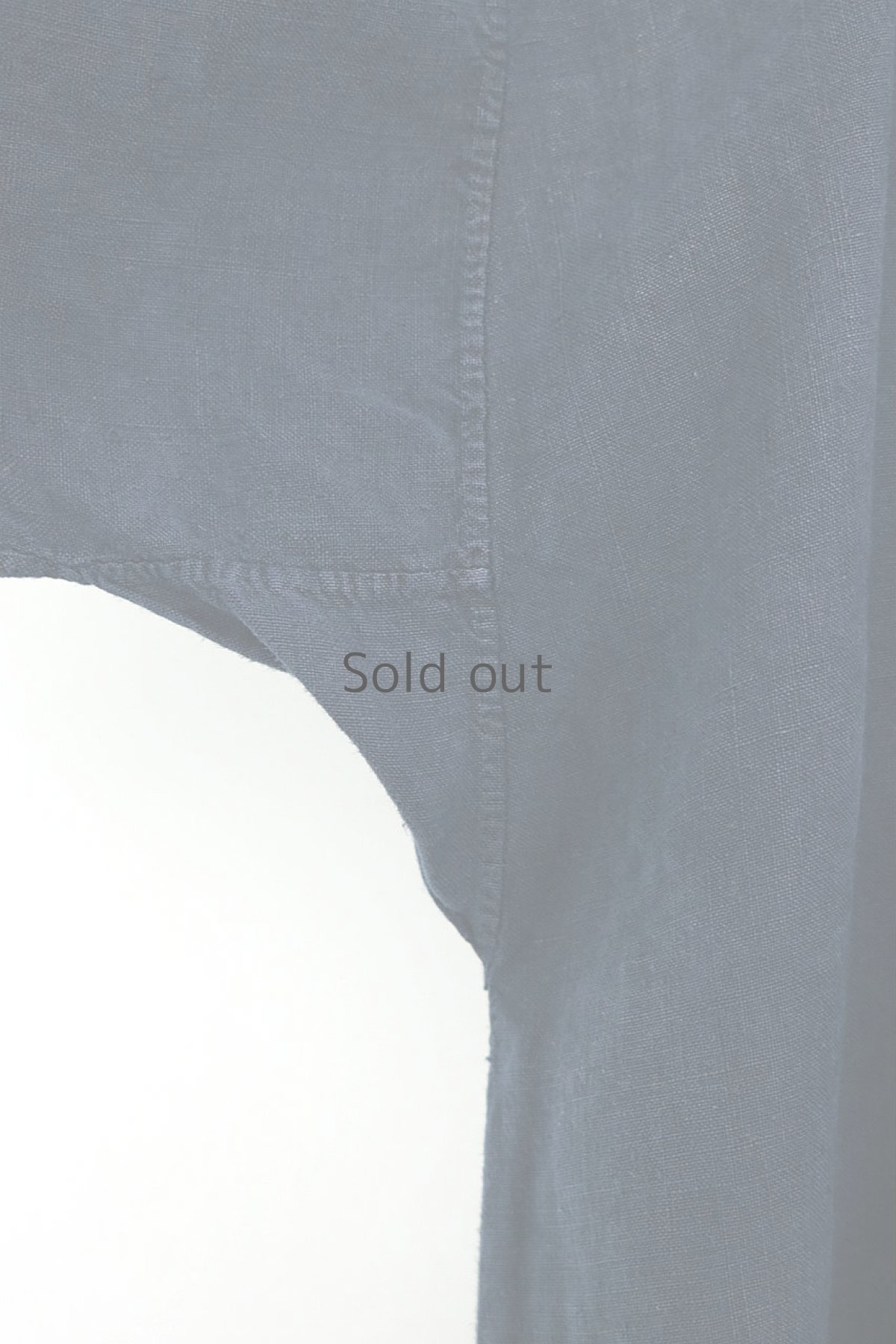 画像8: 【フランス】アンティークリネン×染　半袖ワンピース（青藍色） (8)