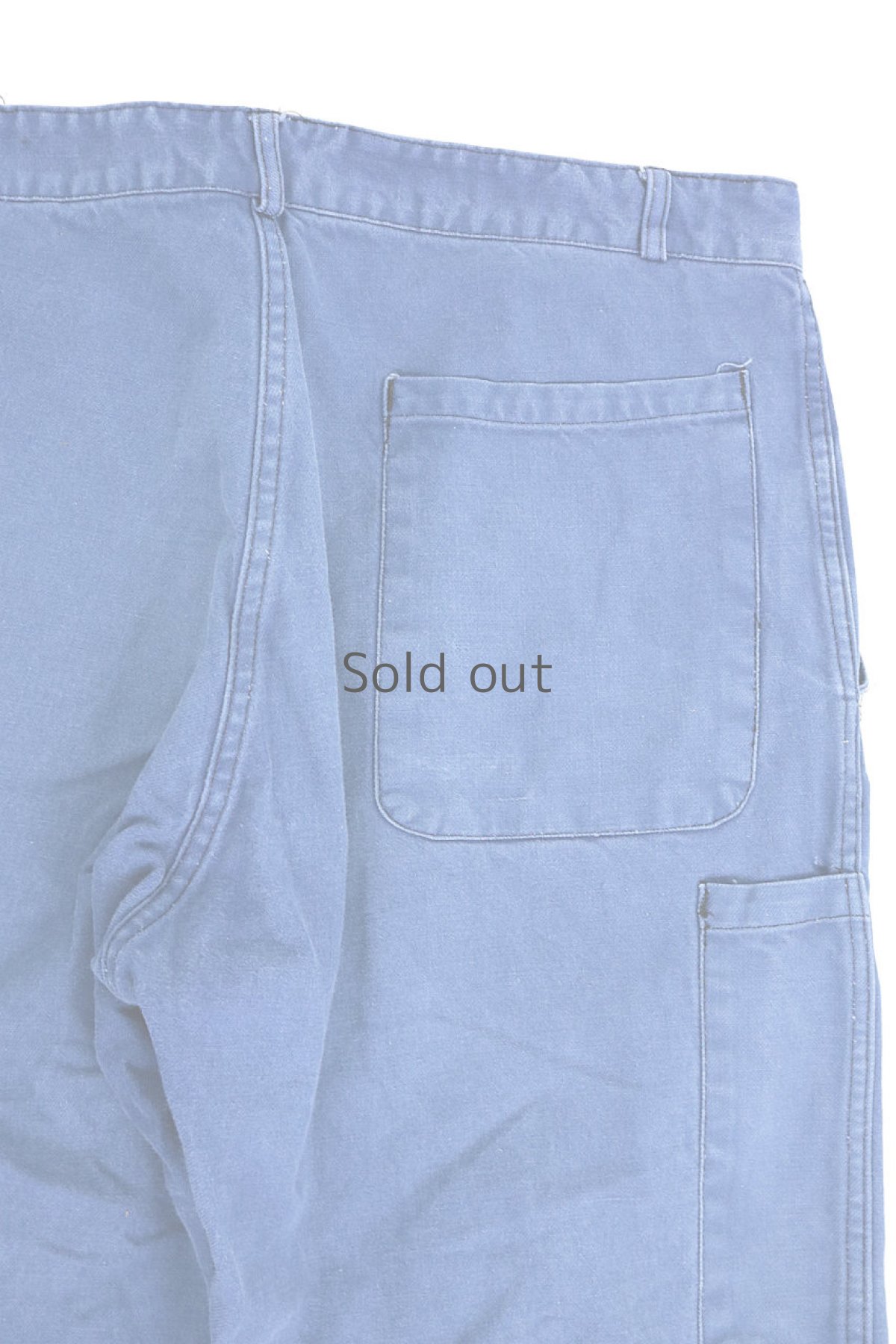 画像8: 【フランス】1970年代頃のブルーコットンワークパンツ (8)