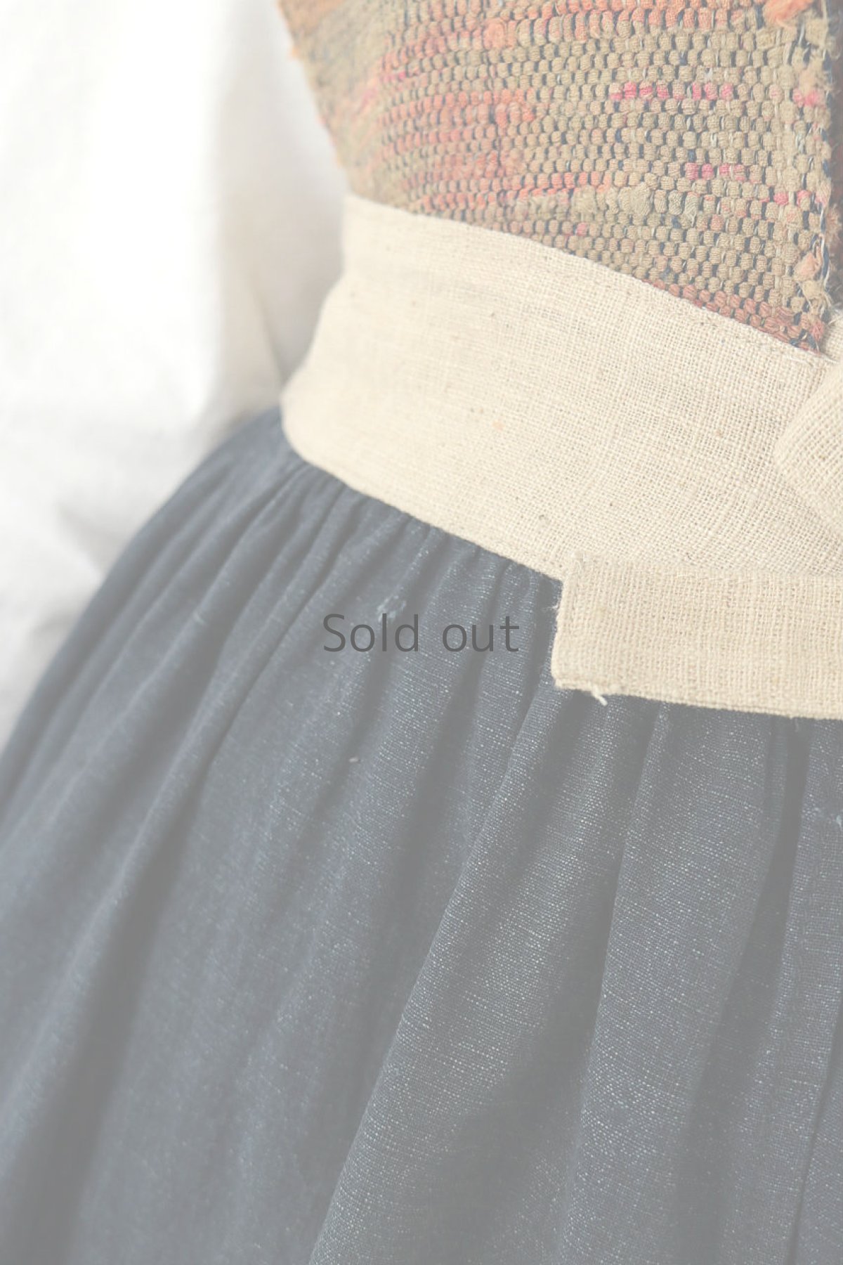 画像6: 【ササキチホ】古布+裂織り　かみしも巻きワンピース (6)