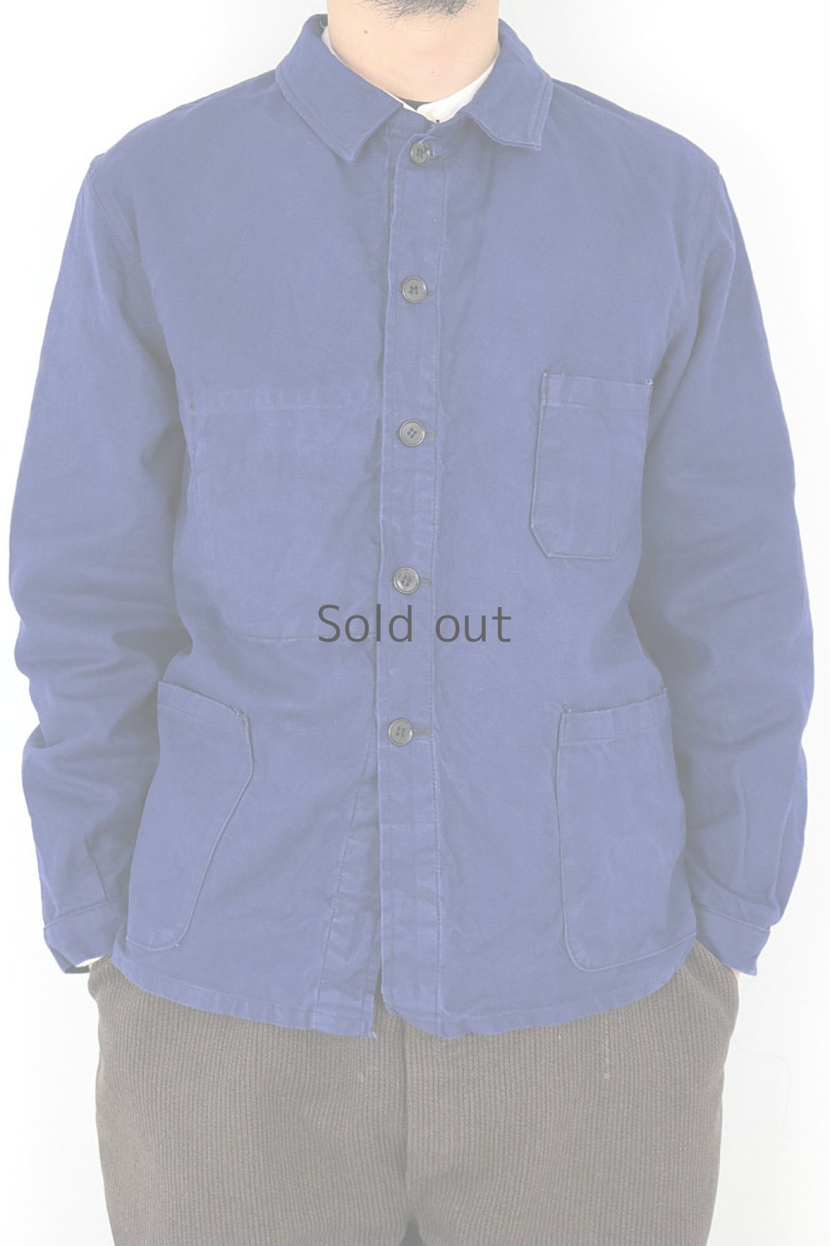 画像2: 【フランス】1960年代　ブルーコットン　ワークジャケット(Le Meilleur d'Amiens) (2)