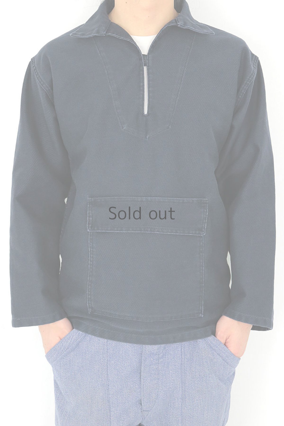 画像2: 【フランス】ビンテージ　セーラーワークシャツ(Le Glazik/ポケット付き) (2)