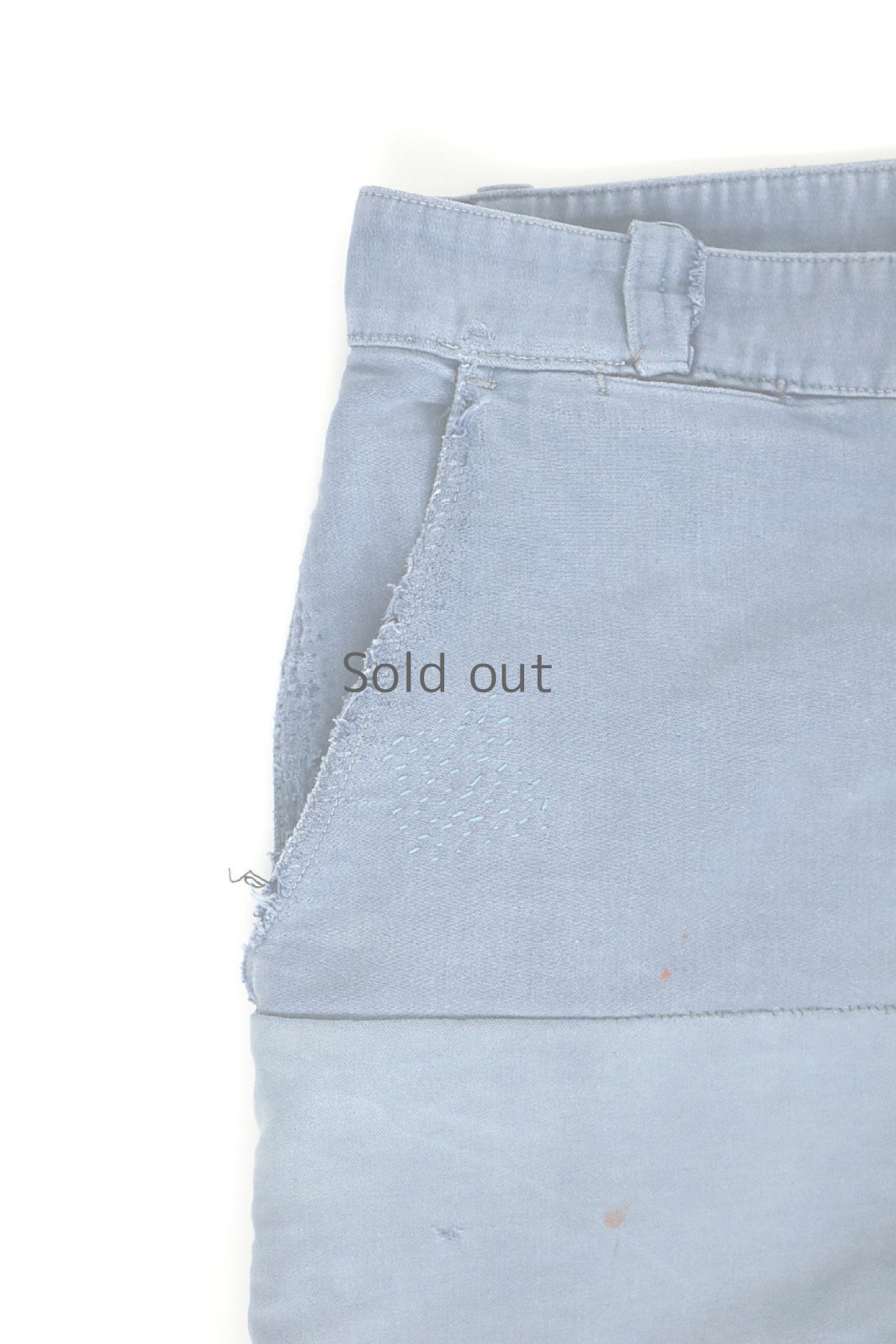 画像5: 【フランス】1950年代頃のパッチワークリペアされたモールスキンワークパンツ (5)