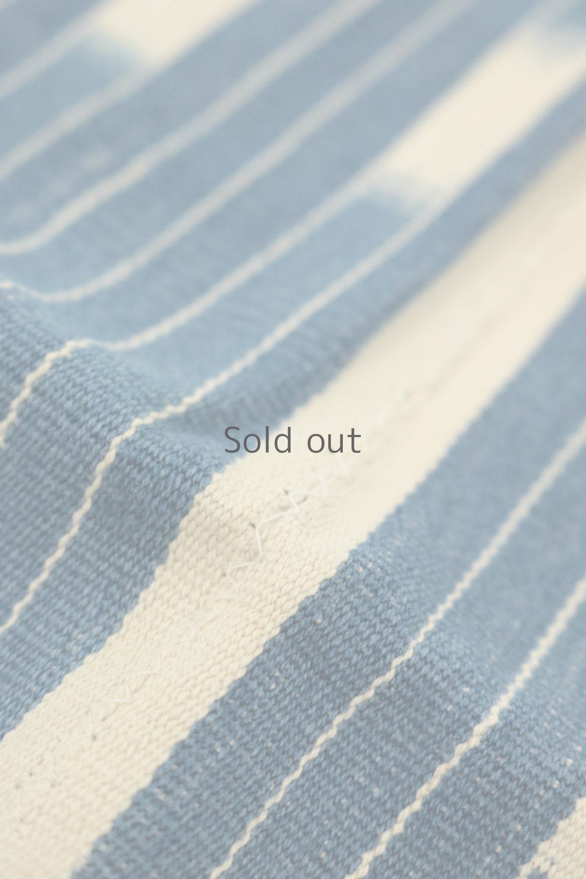 画像10: 【コートジボワール】手織り藍染めストライプ模様の綿（バウレ族/藍と白） (10)