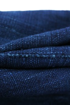 画像7: 【西アフリカ】手織り藍染め綿　ショール（濃い藍色） (7)